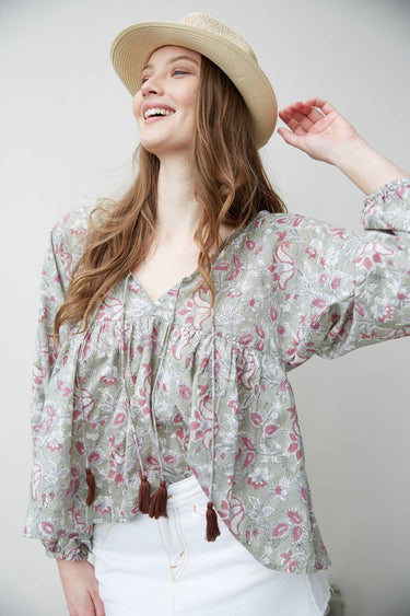 Block Printed Vintage Blouse